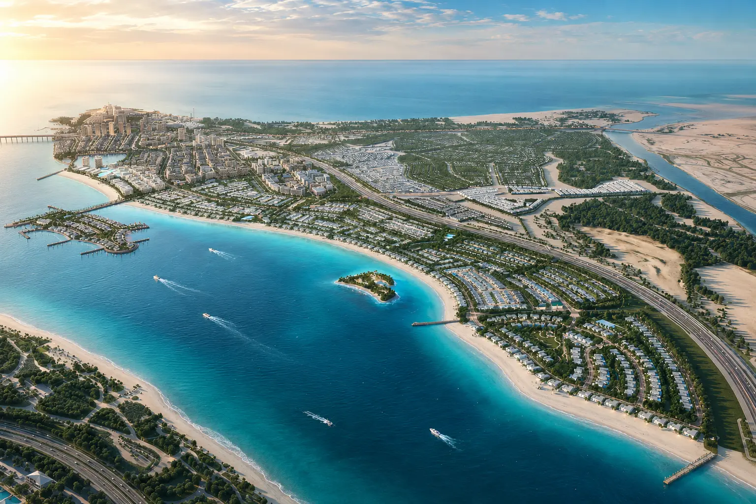 Waterfront masterplan vision for Marsa Al Saadiyat